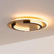 LED plafondlamp Andreas, rond, Ø 40 cm, goud mat