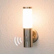 Lindby buitenwandlamp Kristof, bewegingsmelder, 33 cm, E27