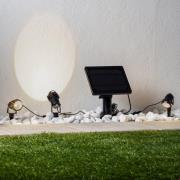 Lindby LED grondspies lamp Malida, set van 3, zwart