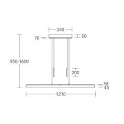 HerzBlut LED hanglamp Leonora, 121 cm, hout, dimbaar