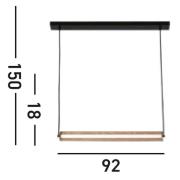 Thread LED hanglamp, goudkleurig, dimbaar in 3 stappen, staal