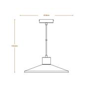 LEDVANCE Concrete Wood hanglamp, Ø 32 cm, beton, grijs