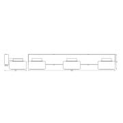 LEDVANCE LED wandlamp Orbis Flame, 3-lamps, zwart, IP44