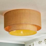 Euluna Boho jute plafondlamp naturel bruin Ø60cm