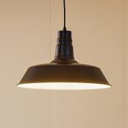 Hanglamp Lindby Laylan, zwart/wit, Ø 46 cm, metaal