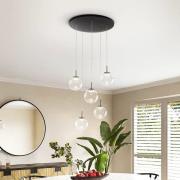 LED hanglamp Ariel, 5-lamps, rond, stappendimmer, CCT