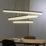 Hanglamp Nero, kunststof, zwart, 3-lamps, 140 W