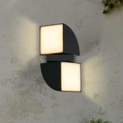 Dakota LED buiten wandlamp, zwart, hoogte 21 cm, 2-lamps uitvoering