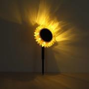 LED lamp op zonne-energie 33598 Zonnebloem Ø 13 cm, geel, kunststof