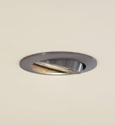 Prios plafond inbouwlamp Fibur, grijs, aluminium, Ø 8,2 cm
