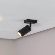 Plafondspot Sado zwart staal verstelbaar 1-lamp hoekig