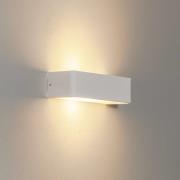 Wandlamp Atrato, wit, staal, breedte 35 cm