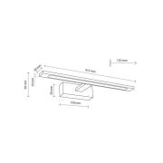 LED wandlamp Gallery chroomkleurig metaal breedte 41,5 cm IP44