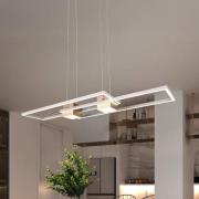 Albany LED hanglamp, bruin, 100 x 28 cm, aluminium, CCT, dimbaar