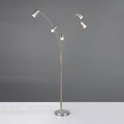 Marley vloerlamp, nikkel, hoogte 200 cm, 5-lamps, metaal