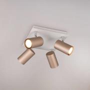 Marley plafondspot bruin/lichtgrijs 24 x 24 cm 4-lamps metaal