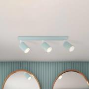 Plafondspot Livia, mintgroen, 52 cm, 3-lamps, metaal, GU10