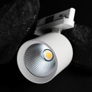 SLC LED railspot Fox, wit, 3.000 K, 3-fasen railsysteem