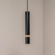 Hanglamp Joker, zwart/hout, 1-lamp