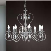 Kroonluchter Alessia 8-lamps kristalglas chroom