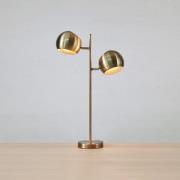 Tafellamp Edgar, 2-lamps, antiek messing