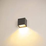 SLV Sitra Enkele LED buiten wandlamp down antraciet