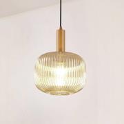 Lindby hanglamp Doroteo, 1-lamp, grijs, glas