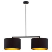 Hanglamp Lobera, 2-lamps, zwart