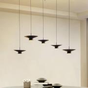Lindby LED hanglamp Norvind, 10-lamps, zwart, metaal