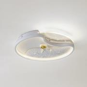 Lindby LED plafondlamp Kosmo, 40 cm, wit, metaal, maan