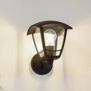 Lindby buitenwandlamp Isidoro, zwart, lantaarn, kunststof