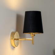 Euluna wandlamp Nita, zwart/goud, 1-lamp