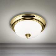 Empire plafondlamp, Ø 26,5 cm, goud, mat opaalglas