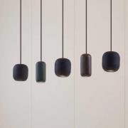 Lucande hanglamp Narion, lineair, zwart, 5-lamps