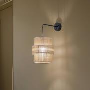 Calisto wandlamp, Jute, natuurbruin, schakelaar