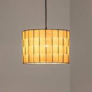Hanglamp Atlanta, eikenkleurig, Ø 30 cm, textiel, E27