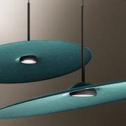 Fabbian LED hanglamp Acustica, blauwgroen, 3000K, DALI