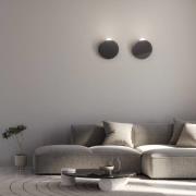Fabbian LED wandlamp Akoya, antraciet, 3000K, dimbaar
