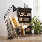 Ideal Lux vloerlamp Wally, zwart, hoogte 160 cm, metaal