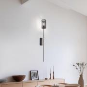 Wandlamp Alek zwart/messing in fakkelvorm