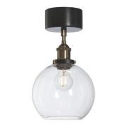 PR Home Omega plafondlamp, helder/messing/zwart, Ø 20 cm