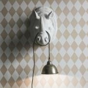 PR Home hanglamp Bella, messing, Ø 18 cm, metalen plug