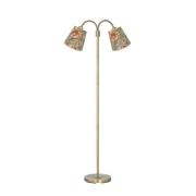 PR Home vloerlamp Amy Cia Theo, gekleurd/messing, 150 cm, 2-lamps.