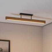 LED-houten plafondlamp Teo, grenen, 96 cm, 3000 K