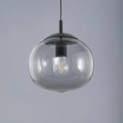 Hanglamp Vibe, grafietgrijs-transparant glas, Ø 25 cm