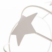 Sterren wandlamp, zandkleurig, metaal, Ø 21 cm, stekker