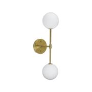 PR Home Sigma D wandlamp, goud/opaal, 2-lamps 49 cm glas