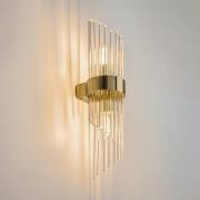 Maytoni Frame wandlamp, 2-lamps, hoogte 46 cm, goud/helder