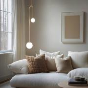 Hanglamp AV-1897-2BSA 2 glazen bollen, goud