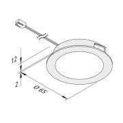 LED meubelverlichting FAR 58 staal 3x-set 3W 4000K